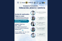 Analizarán la relación entre Educación, Género y Justicia en Seminario Permanente por el Día Internacional de la Paz