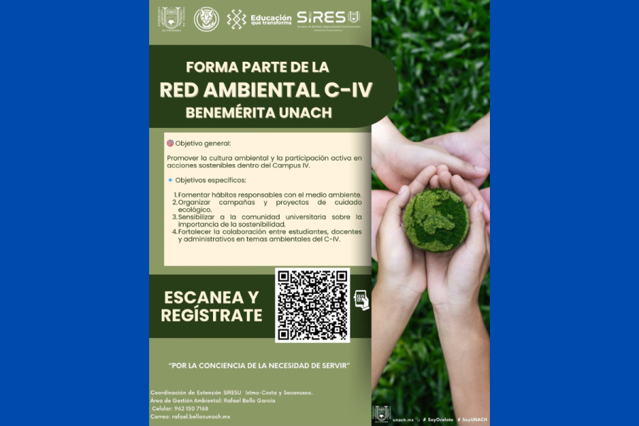 Únete a la Red Ambiental C-IV y contribuye a un Campus más sostenible