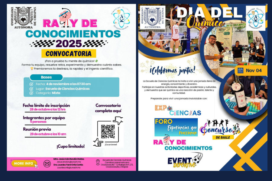 Celebran el Día del Químico en la Escuela de Ciencias Químicas en Ocozocoautla