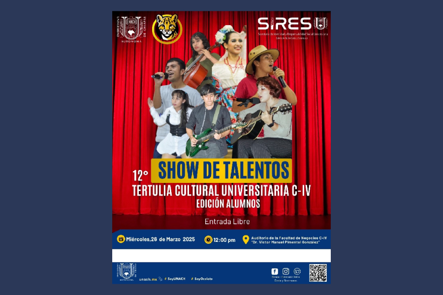La UNACH invita a la 12ª Tertulia Cultural Universitaria: un espacio para la expresión y el talento estudiantil