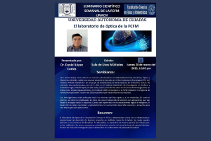 Seminario Científico: “El laboratorio de óptica de la FCFM”