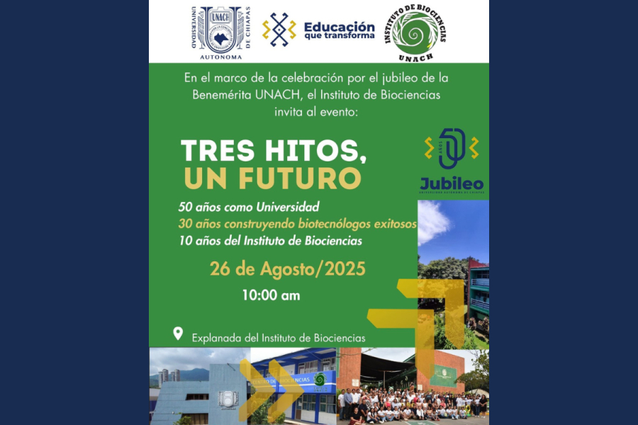 Instituto de Biociencias celebra su historia y proyección en el marco del Jubileo UNACH