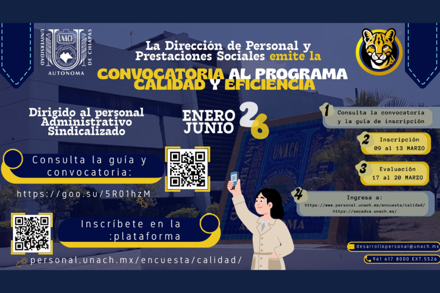 Convocan al personal administrativo sindicalizado al Programa Calidad y Eficiencia