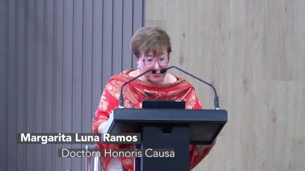 Intervención de la ministra en retiro y doctora Honoris Causa Margarita Luna Ramos