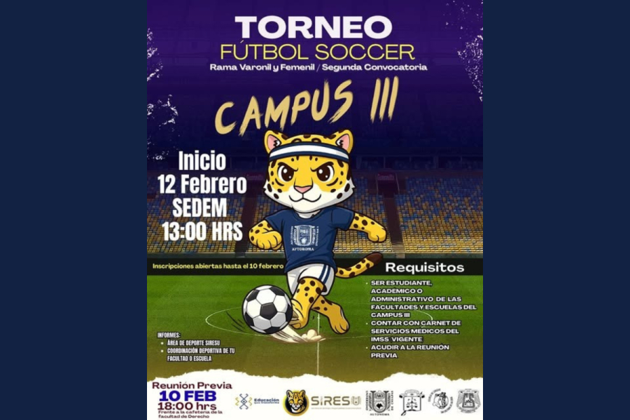 Torneo de Fútbol Soccer en el Campus III, rama varonil y femenil