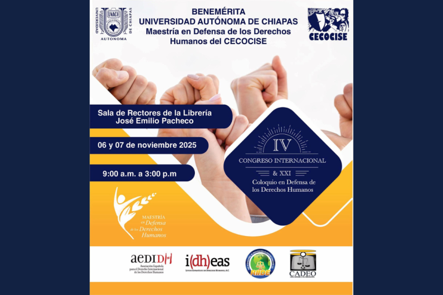 Realizarán Congreso Internacional y XXI Coloquio en Defensa de los Derechos Humanos por el CECOCISE