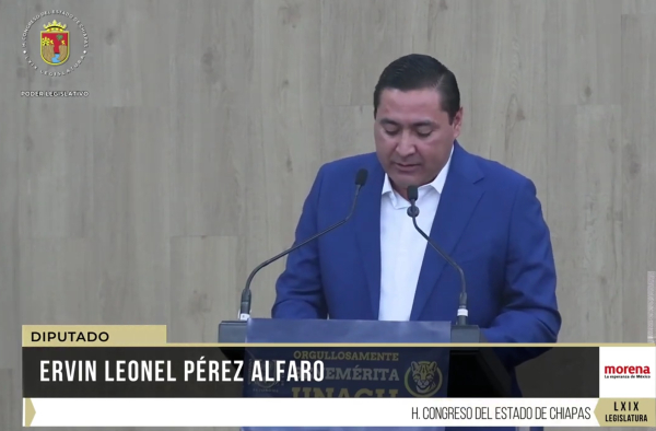 Intervención del Dip. Ervin Leonel Pérez Alfaro