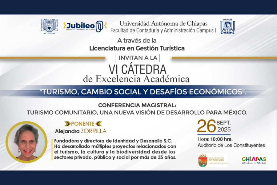 Realiza UNACH VI Cátedra de Excelencia Académica sobre turismo comunitario