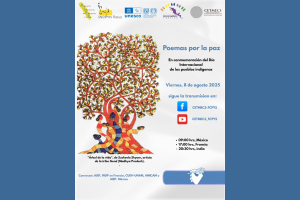 Se suma UNACH  al evento internacional "Poemas por la Paz" en conmemoración del Día de los Pueblos Indígenas