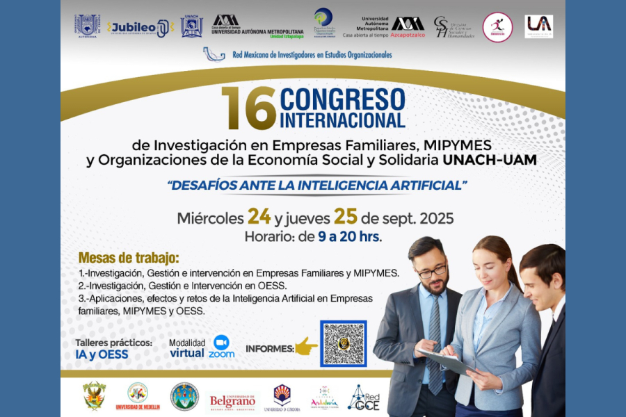 Benemérita UNACH anuncia el 16° Congreso Internacional Virtual sobre Empresas Familiares y MIPYMES