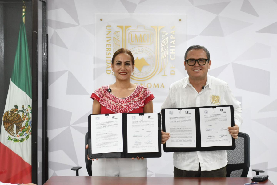 Firma UNACH y Universidad Politécnica de Chiapas convenio general de colaboración interinstitucional