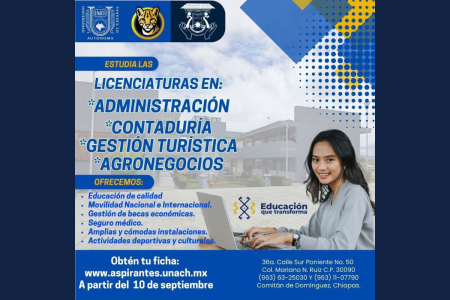 Promociona UNACH en Comitán dos nuevas licenciaturas