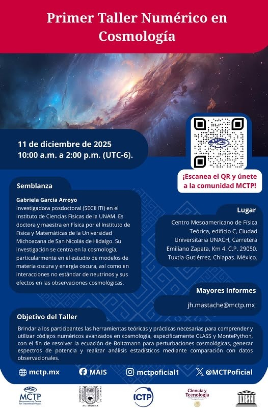 Ciencia para entender el universo: UNACH abre sus puertas al Primer Taller Numérico en Cosmología