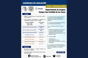 Lanzan convocatoria a exámenes de ubicación para idiomas 2026 en Campus San Cristóbal