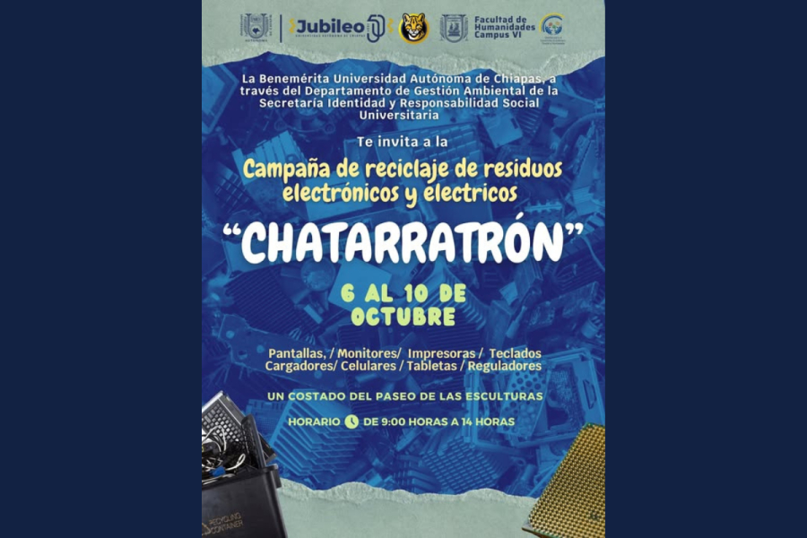 Lanza UNACH campaña de reciclaje &quot;Chatarratrón&quot; para residuos electrónicos y eléctricos