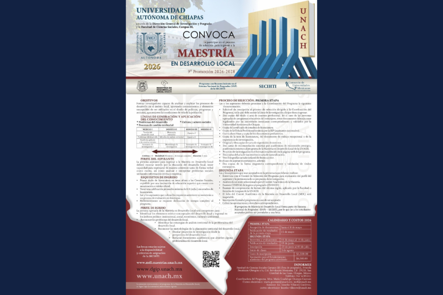 Se abre convocatoria para la 9ª promoción de la Maestría en Desarrollo Local, programa de excelencia del SNP
