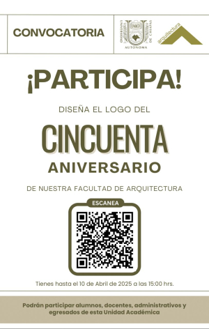 Diseña el logo del 50 aniversario de la Facultad de Arquitectura y deja huella en la historia