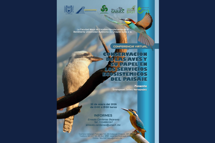 Facultad Maya de Estudios Agropecuarios de la UNACH impartirá conferencia virtual sobre conservación de aves