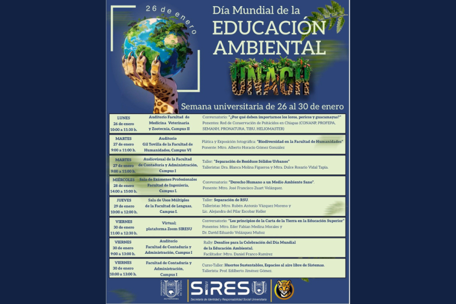 Promueve desde SIRESU la conciencia ambiental con una semana universitaria de reflexión y acción