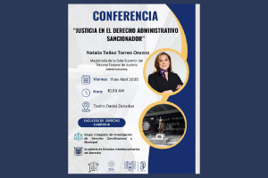 UNACH analizará la justicia en el derecho administrativo sancionador en conferencia magistral