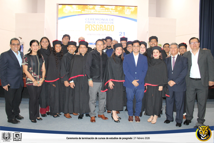 La Facultad de Contaduría y Administración Campus I celebra ceremonia de fin de curso de posgrado con presencia de autoridades universitarias