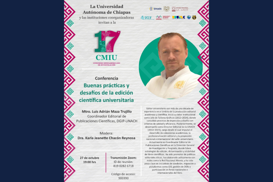 Analizarán retos de la edición científica universitaria en el Congreso Mesoamericano
