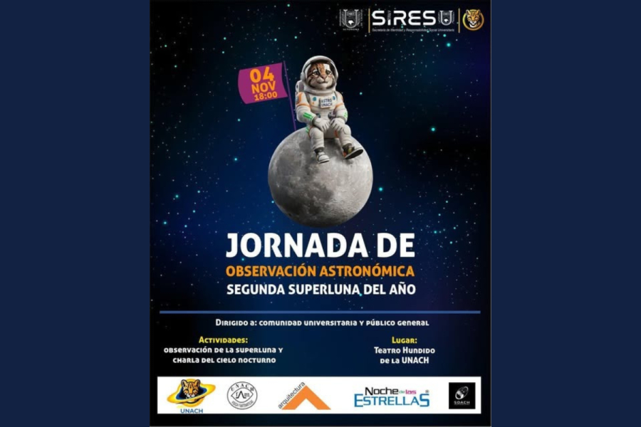 Ofrece UNACH  jornada astronómica en Teatro Hundido con SIRESU