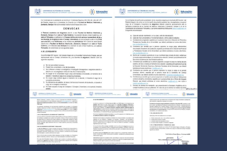 Fortaleciendo la representación estudiantil: FMVZ convoca a elección de Consejeros