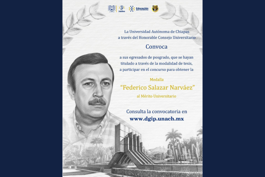 Convocan a egresados de posgrado a participar por la Medalla “Federico Salazar Narváez” al Mérito Universitario
