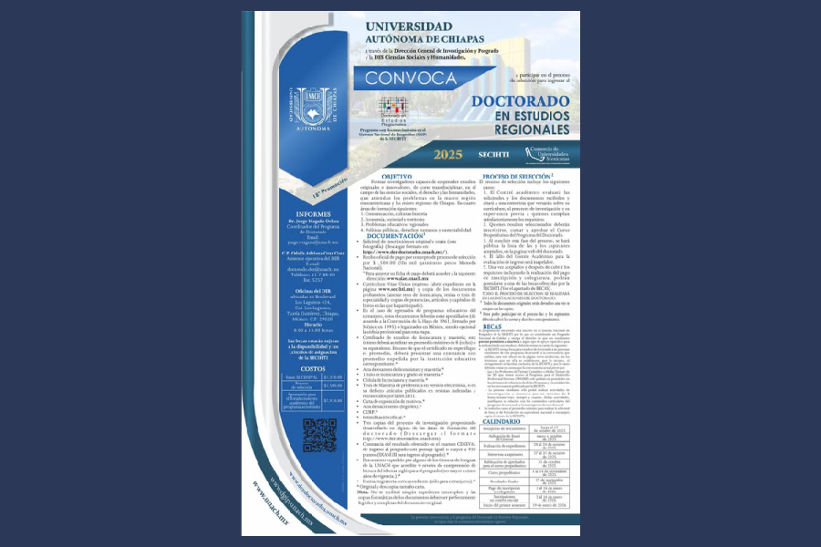 UNACH forma investigadores de excelencia con Doctorado en Estudios Regionales reconocido por CONAHCyT