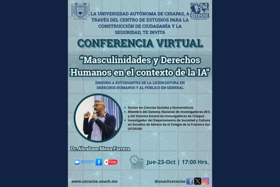 Aborda la intersección de IA y género en evento académico de UNACH y ECOSUR