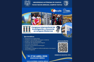 Convoca Facultad de Lenguas Tuxtla  al III Congreso Internacional de Investigación y Docencia en Lenguas Modernas