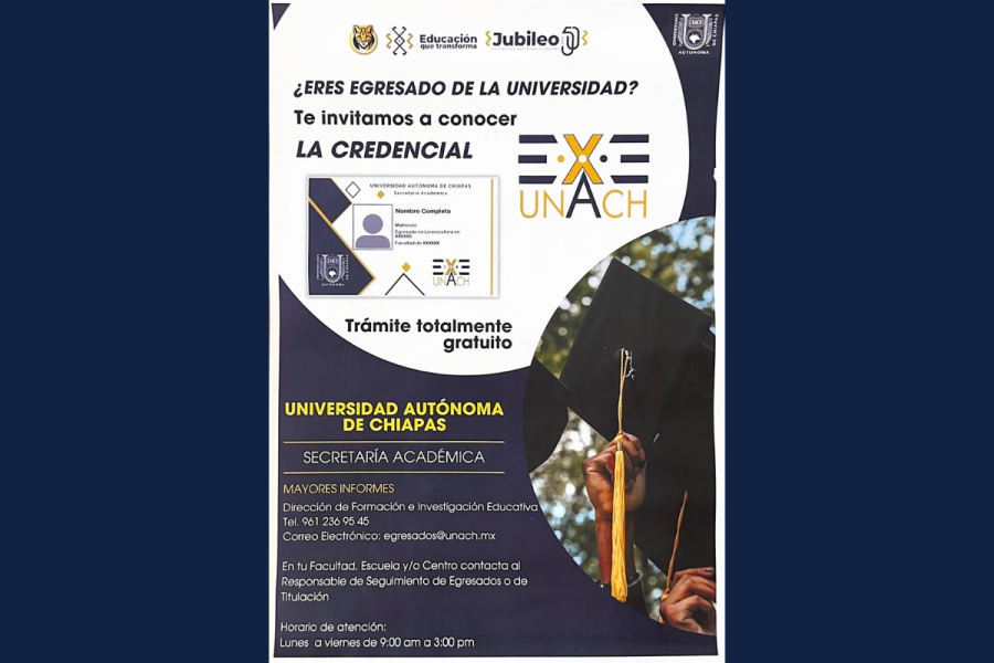 invita UNACH  a exalumnos a tramitar su credencial de egresados