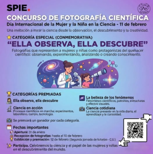 Convocan al Concurso de Fotografía Científica en el marco del Día Internacional de la Mujer y la Niña en la Ciencia