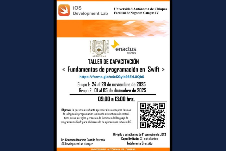 Impulsan formación tecnológica con el Taller “Fundamentos de programación en Swift” en Facultad de Negocios Campus IV