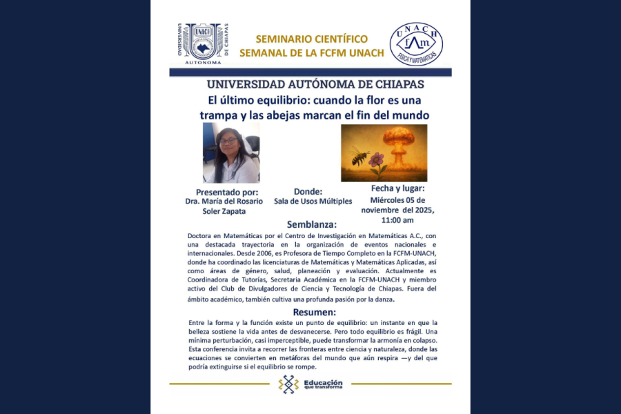 Organizan seminario científico semanal en Facultad de Ciencias en Física y Matemáticas
