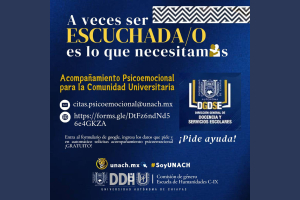 UNACH ofrece acompañamiento psicoemocional para la comunidad universitaria