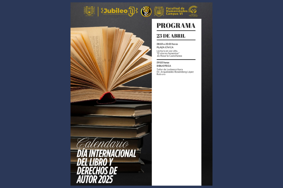 Humanidades UNACH celebra el Día Internacional del Libro con lectura en voz alta y taller de lectoescritura
