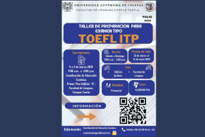 Invita UNACH a participar en el taller de preparación para el examen TOEFL ITP