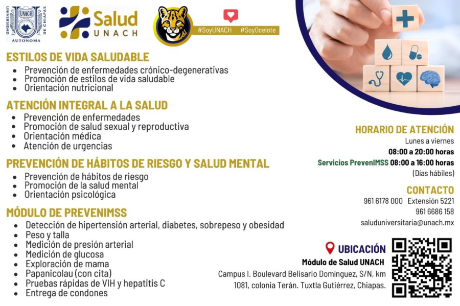 Fortalece UNACH servicios de salud con programa integral para estudiantes