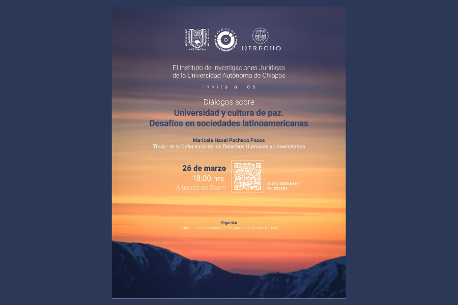 UNACH fomenta cultura de paz con sesión virtual para comunidad universitaria
