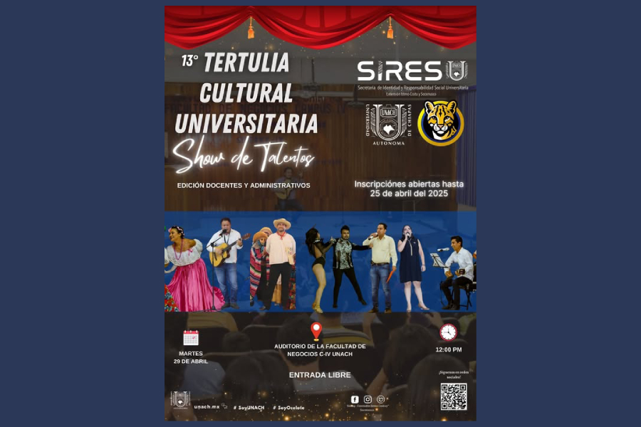 Cartelera Cultural de Abril show de talentos e Itiner-Arte Universitario