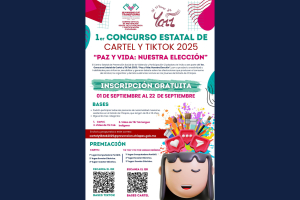 Lanza Gobierno de Chiapas 1er Concurso Estatal de Cartel y TikTok 2025 para prevenir adicciones en jóvenes