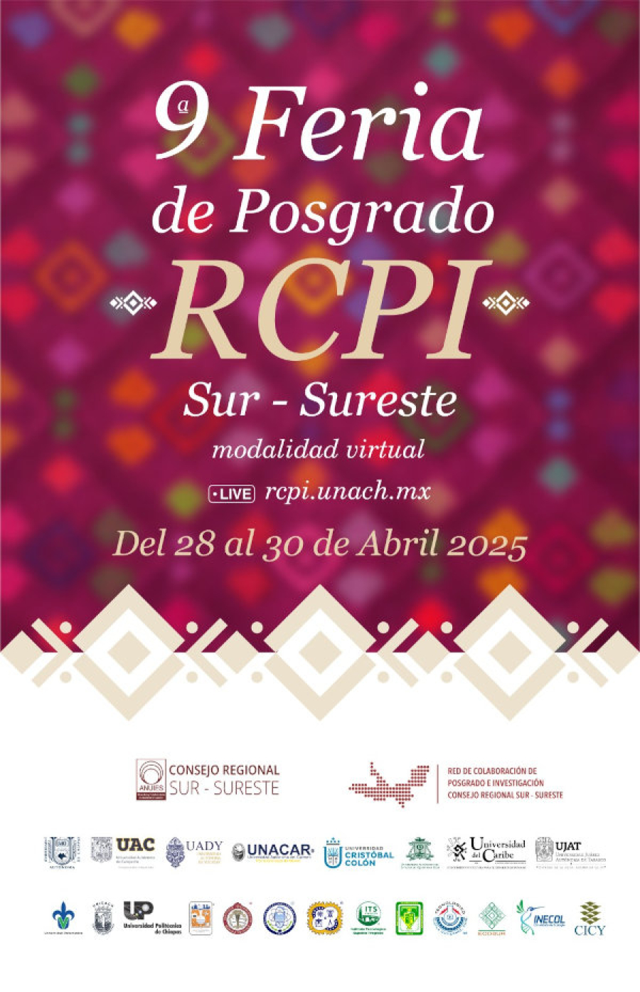 UNACH inaugura la 9a Feria de Posgrado de la RCPI-ANUIES en el Sur-Sureste