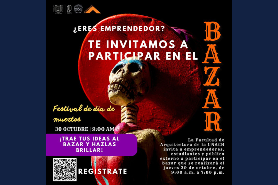 Celebra UNACH el Festival de Día de Muertos con un bazar emprendedor
