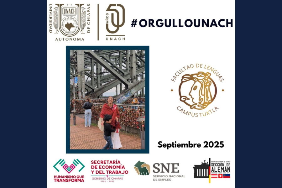 Celebran en la UNACH movilidad laboral de egresada en Alemania